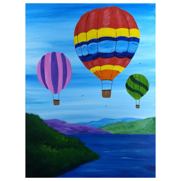 Hot Air Balloon Pre-drawn canvas