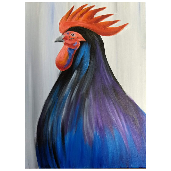 Rooster Pre-drawn Canvas