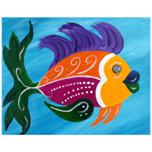 Colorful Fish Pre-drawn Canvas