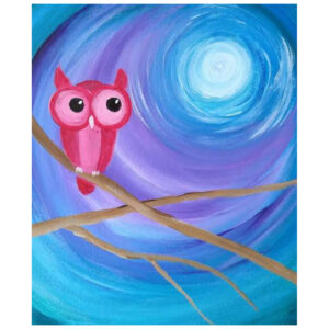 Owl in the Moonlight Pre-drawn Canvas