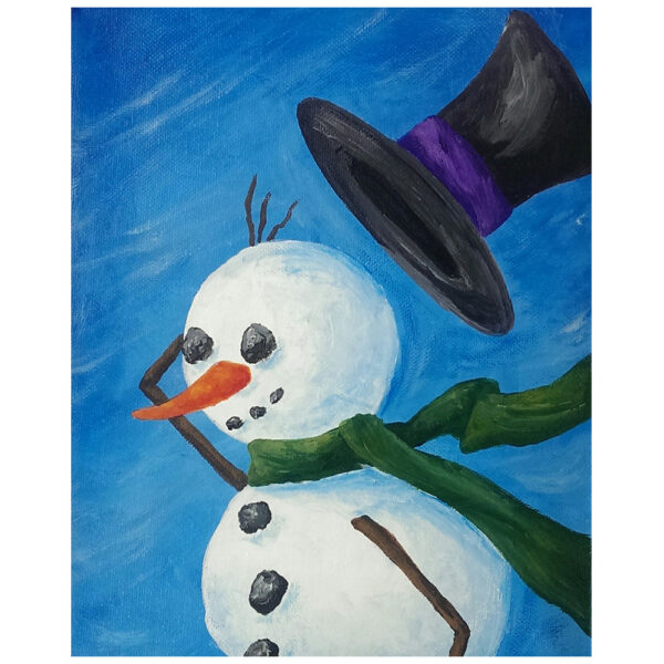 Snowman Pre-drawn Canvas