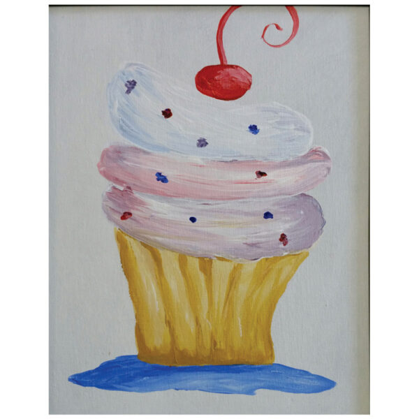 Cupcake Pre-drawn Canvas