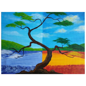 Bonsai Tree Pre-drawn Canvas
